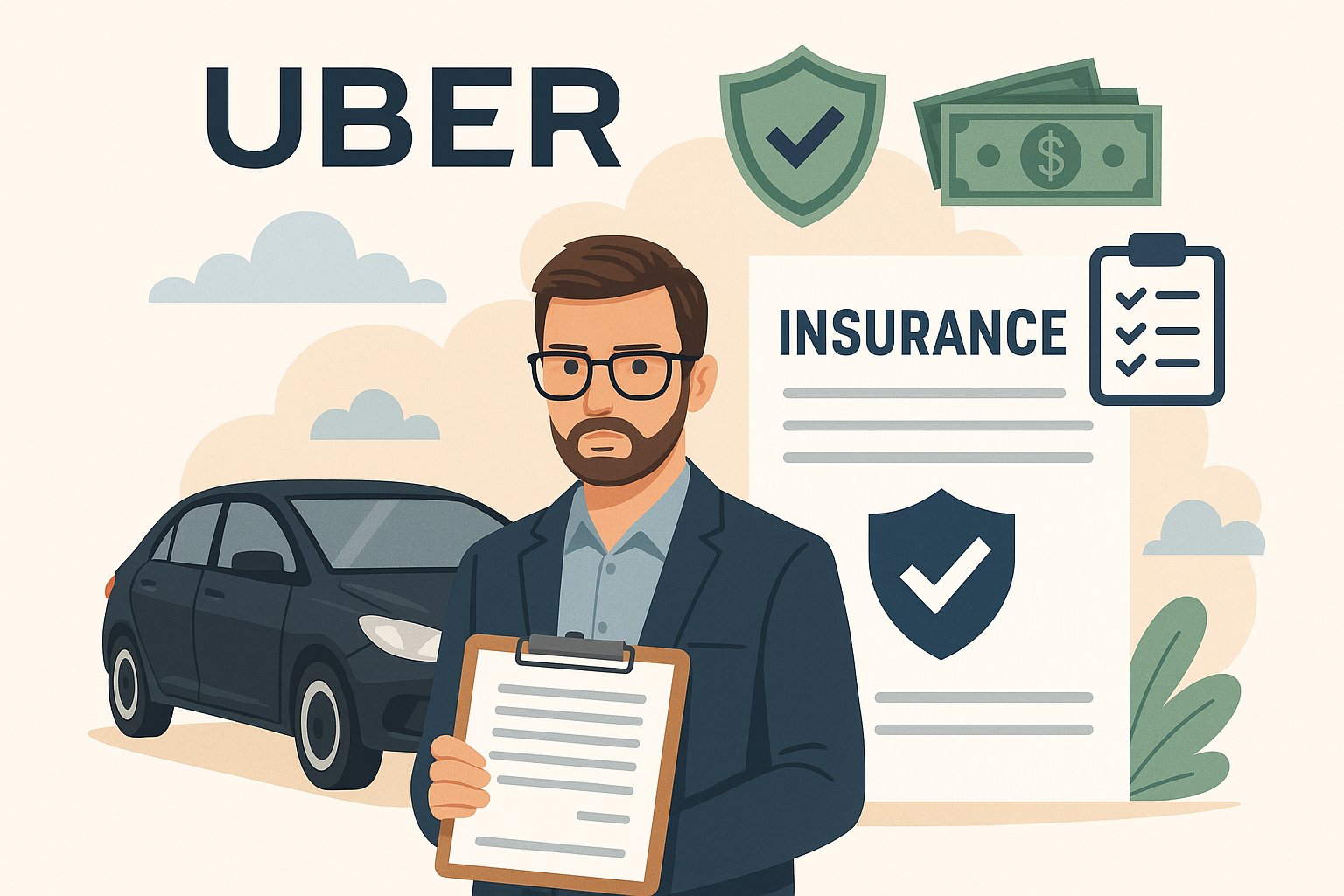 Insurance for driving uber animated pic