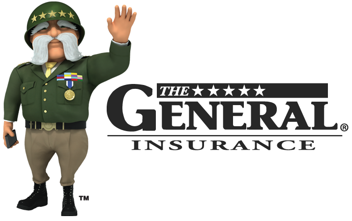 The General insurance logo known for good insurance for high risk drivers